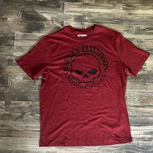 Harley-Davidson Burgundy Skull Tee